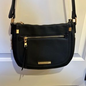 NWOT - Poppy & Peonies Black Crossbody Bag